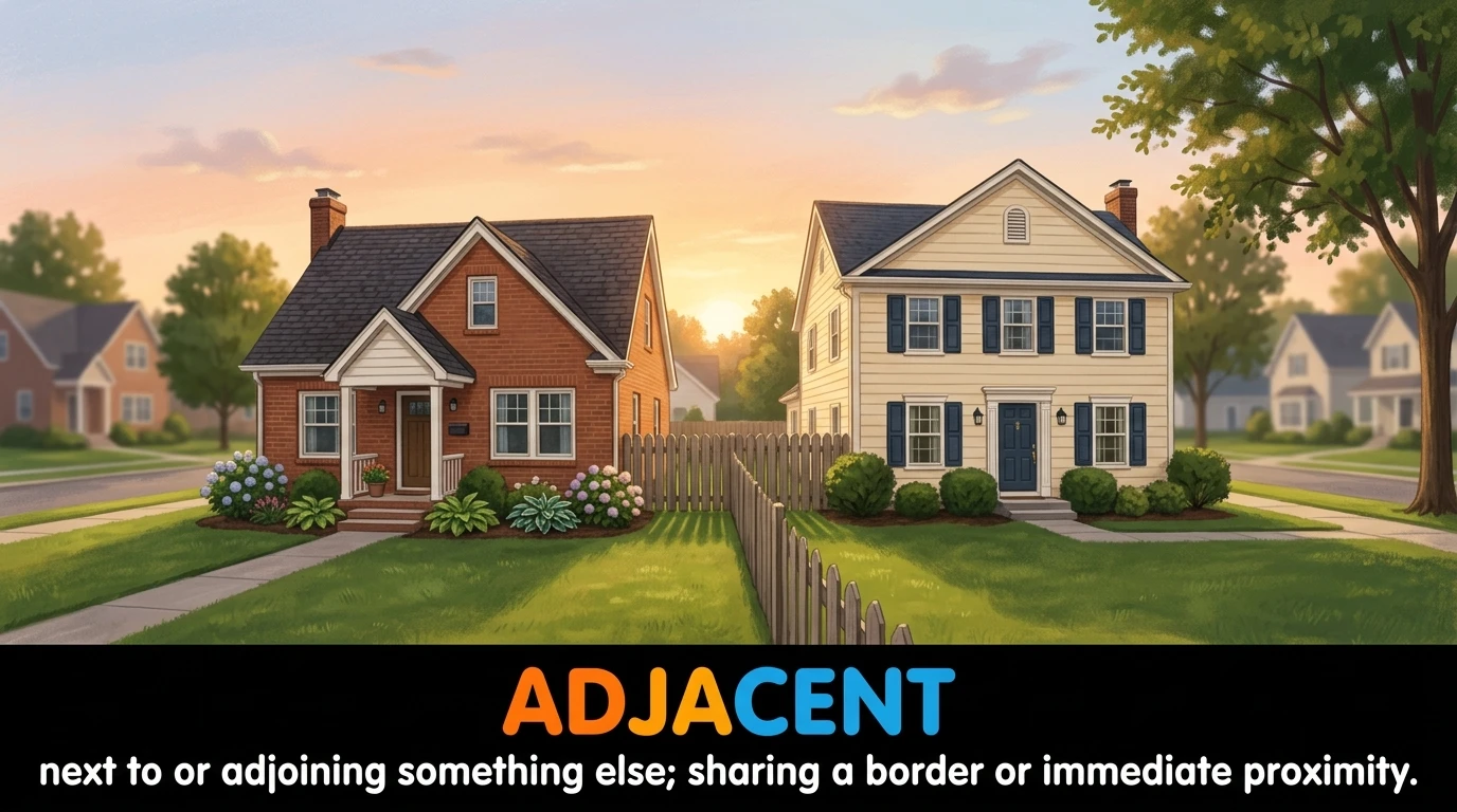 English Illustration for adjacent
